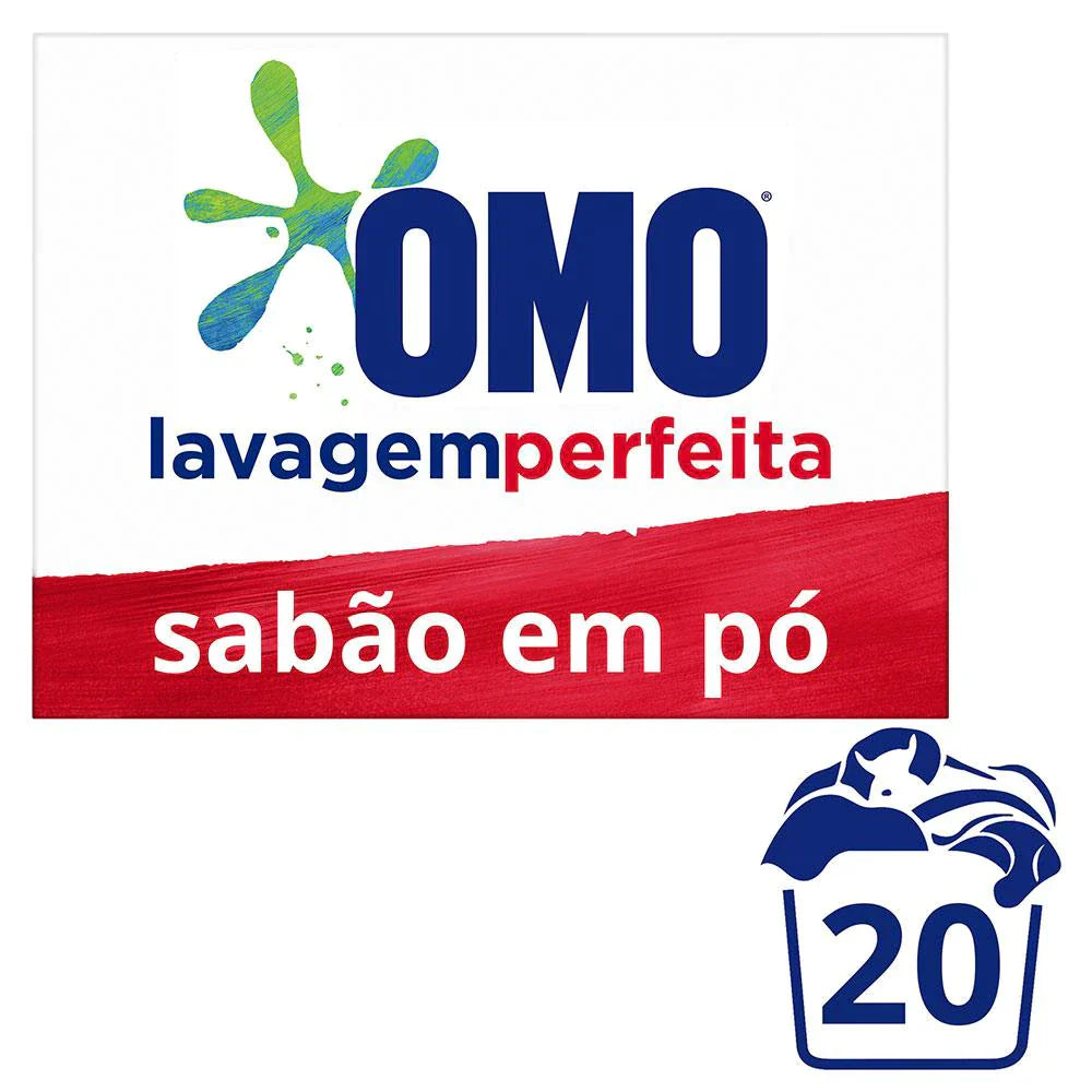 Kit 12cx Sabão Omo Em Pó - 800g Lavagem Perfeita + Amaciante Downy Brisa de verão em galão 3 L