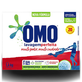Kit 6 Caixas de sabão Omo Em Pó - 800g Lavagem Perfeita + 2 Amaciante Downy Brisa de verão em galão 3 L